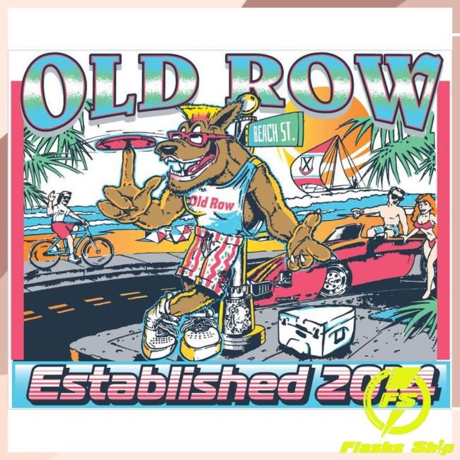 Official Old Row Clothing Store The Beach Beer Wolf Pocket Attractive Shirt