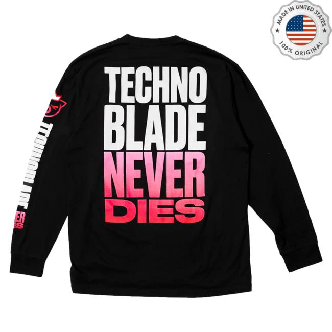 Official Technoblade Merch Store Shop Technoblade Never Dies Long Sleeve Tee Shirt Black