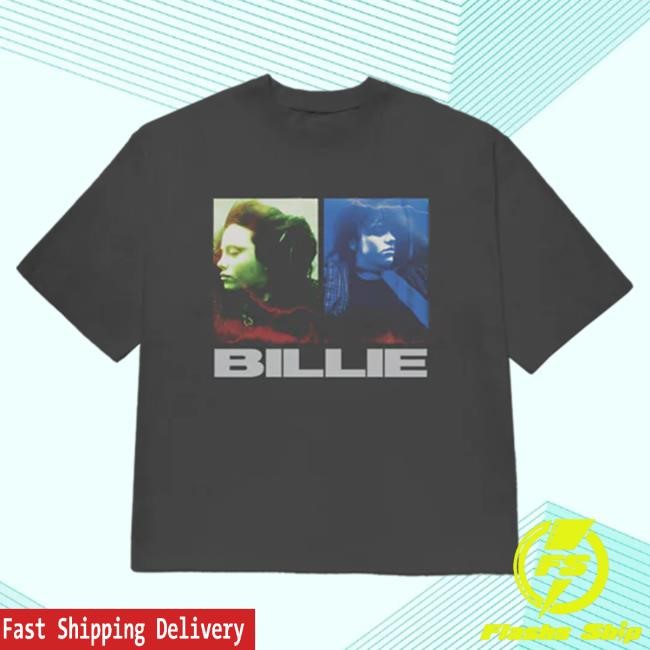 Official Billie Eilish Merch Store Billie Eilish Dual Photo Berlin Washed Black New Shirt