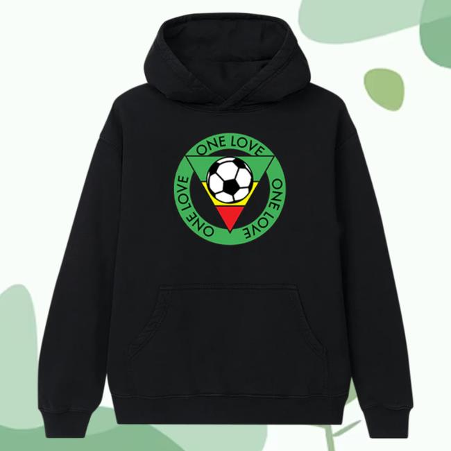 Official Bob Marley Merch Store Shop Bob Marley Soccer Black Pull Over Hoodie