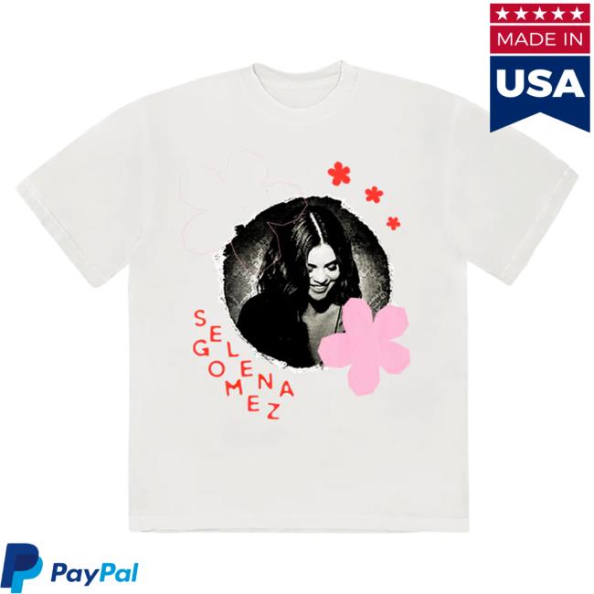 Official Interscope Records Selena Gomez Merch Store Selena Gomez Paper Flower Shirt Selena Gomez Apparel Clothing Shop