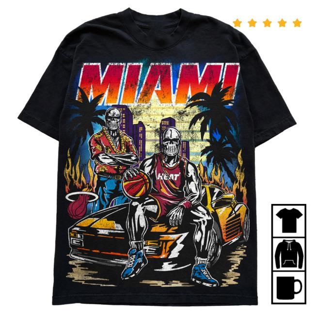 Miami Hustle Shirt - Black | Warren Lotas Official NBA
