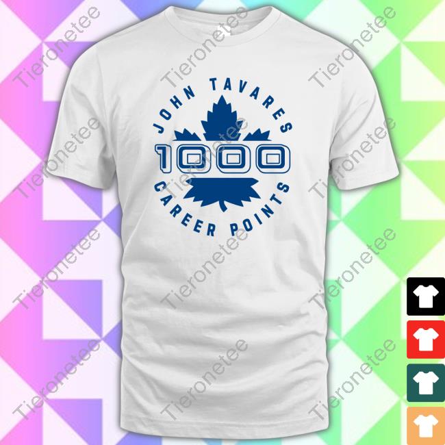 Official Katie Toronto Maple Leafs John Tavares Wearing John Tavares 1000 Career Points T-Shirt