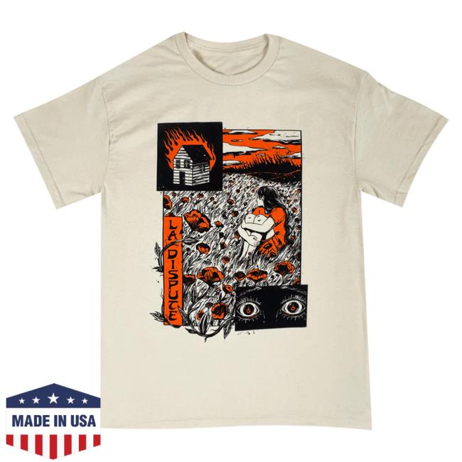 Official Hello Merch La Dispute Wildfire Natural Popover Shirt HelloMerch LaDispute