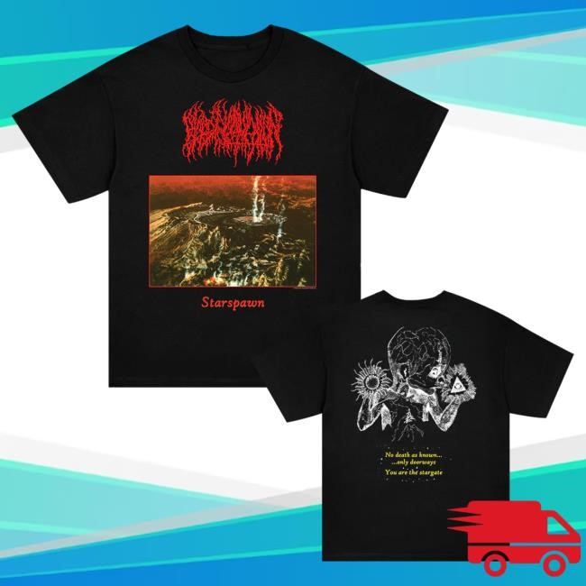 Official Blood Incantation Merch Starspawn Album Tees (Black)