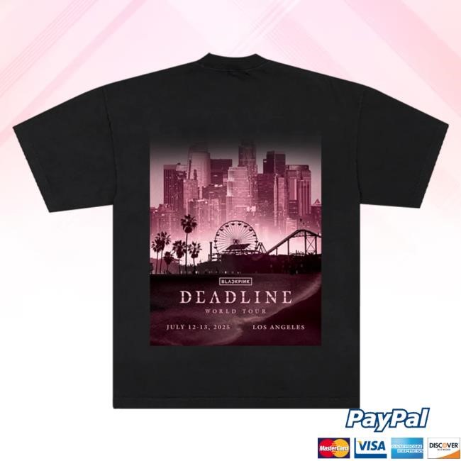 Deadline Tour Merch BLACKPINK Exclusive City Hot Shirt LA Black | Blackpink Official Merch Store