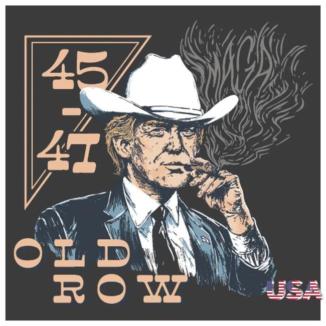 Official Old Row Store Shop The Cowboy Trump Made In USA Pocket Tee