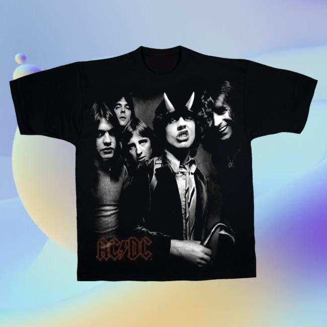 Official Ac Dc Merch Store Ac/Dc Highway Group Black T-Shirts Ac Dc Shop Acdc Clothing