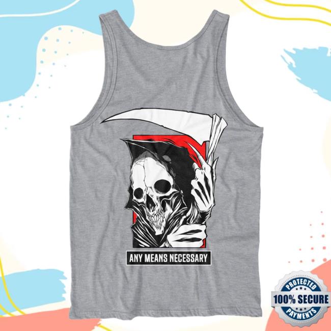 Any Means Necessary Clothing Reaper Tank Top Tee Shirt Heather Grey