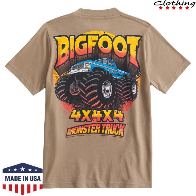 Official Abercrombie And Fitch Shop bigfoot monster truck graphic Tee