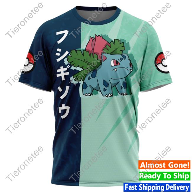 Official Anime Ape Clothing Ivysaur Attack Pokemon New Shirt Animeape