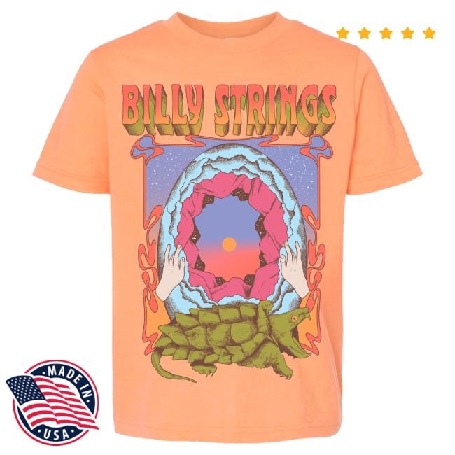 Billy Strings Merch Youth Snapping Turtle T Shirt (Nick Potts)