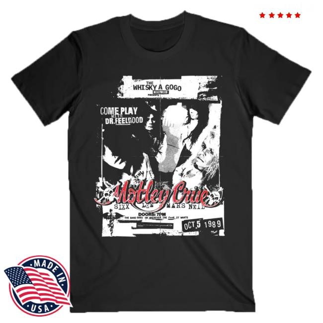 Official Motley Crue Merch Store Mötley Crüe Whisky Handbill T Shirt