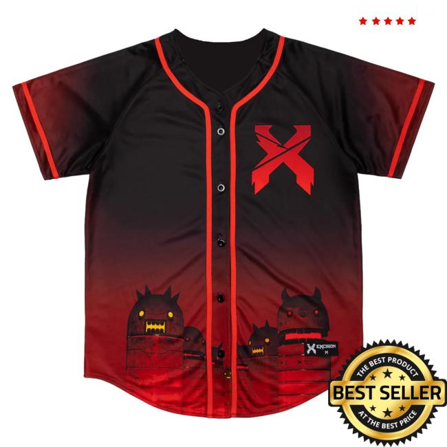 Official Excision Merch Home Robot Baseball Jersey Attractive Shirt (Red)
