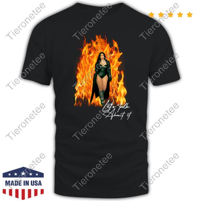 Queen Naija Let's Talk About It Flame Tee Shirt