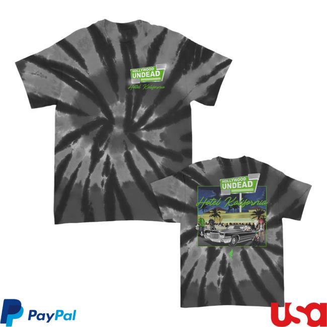 Hollywood Undead Merch Store Burger Joint Popover Shirt Cyclone Grey Tie Dye HollywoodUndead