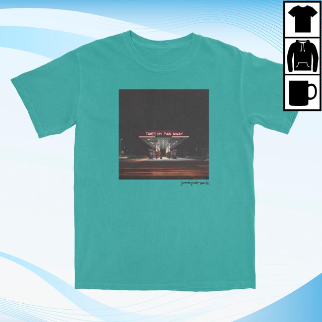 Official Jimmy Eat World Merch Takes My Pain Away Tees (Seafoam)