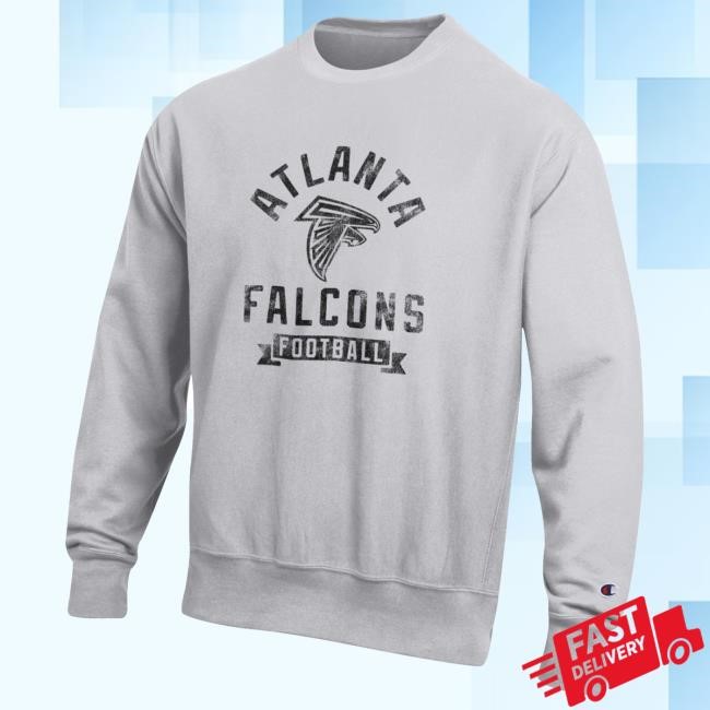 Official NFL Apparel Men's Atlanta Falcons Champion Heather Gray Reverse Weave Crewneck ArizonaCardinals