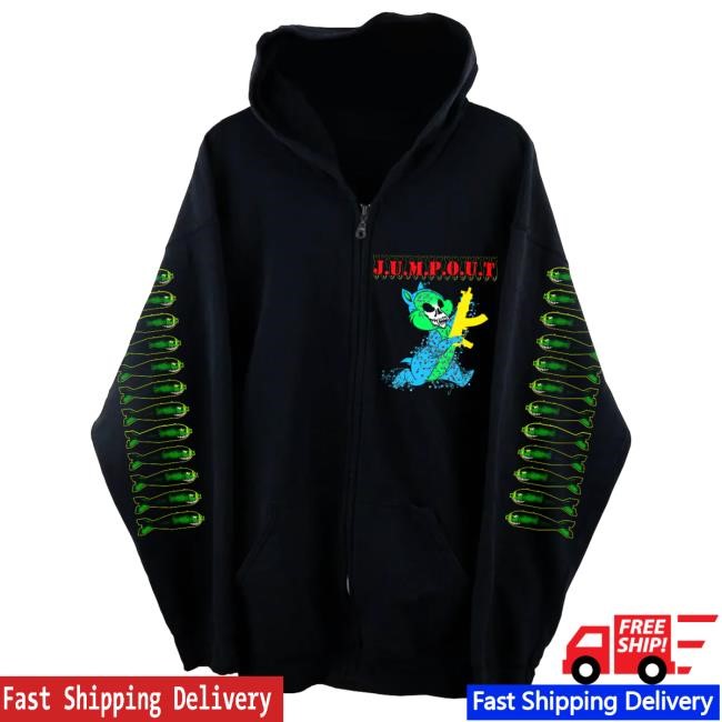 Official Zach Bryan Store Jumpout Bunny Zip Up Hoody