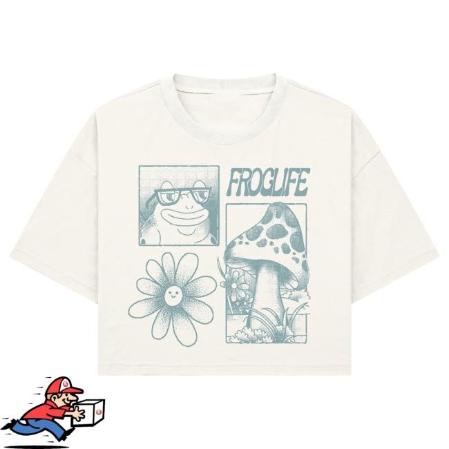 Official Paymoneywubby Merch Store Pmw Frog Life Boxy Crop T-Shirt