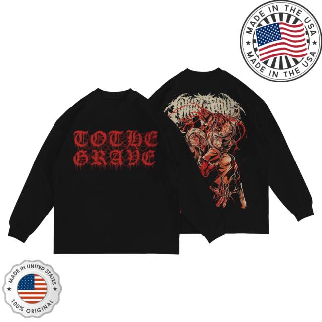 Official To The Grave Rising Merch To The Grave - Chainsaw Man Crossover Pull Over Hoodie Risingmerch