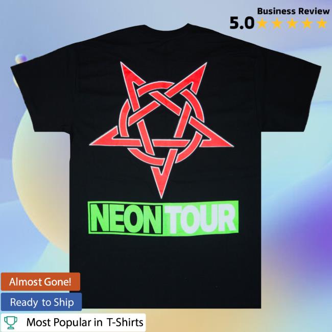 Official Playboi Carti Neon Tour Butterfly Tees Black PlayboiCarti Clothing Shop Store