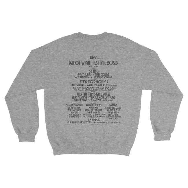 Isle Of Wight Festival 2025 Event Sweatshirt Grey 2025 Isle Of Wight Festival Official