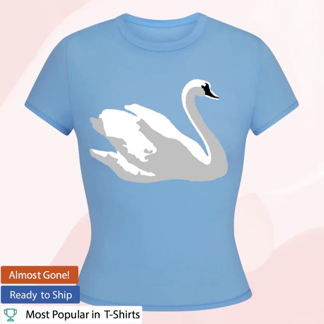 Official Lana Del Rey New Store Shop Merch Blue Cropped Essential T Shirt With Swan