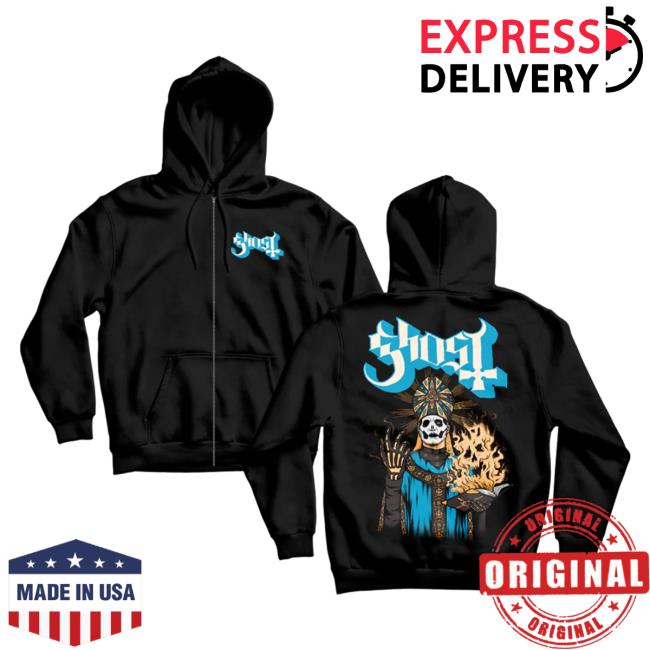 Official Ghost Band Rock Backstreet Merch Store Shop Papa IV Book Zip Up Popover Hoodie Backstreetmerch