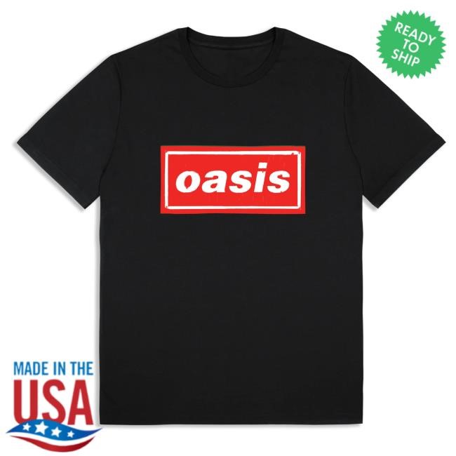 Official Oasis Tour Merch Live '25 Los Angeles Tshirt Black