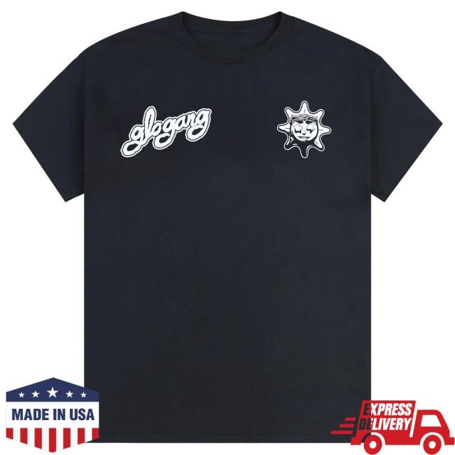 Official Glo Gang Merch Store Glo Gang Glo Glo Gang Font Logo New Shirt (Black) GloGang