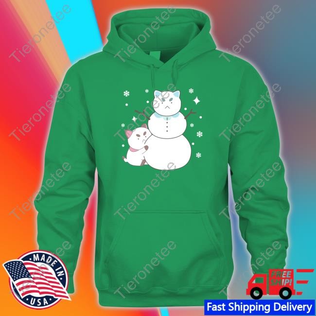 Bee And Puppycat Merch Snowman Hooded Sweatshirt