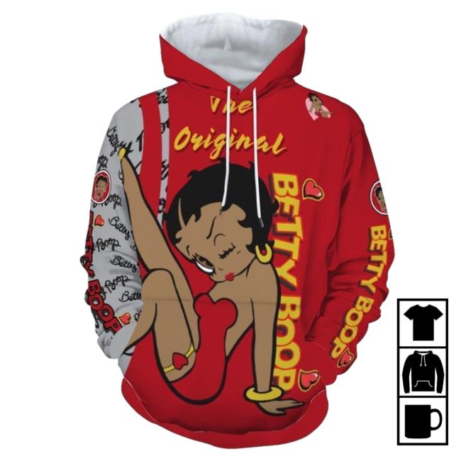 Official B1 Clothing Black Empowerment Clothing Store Black Betty Boop Velvet Crewneck