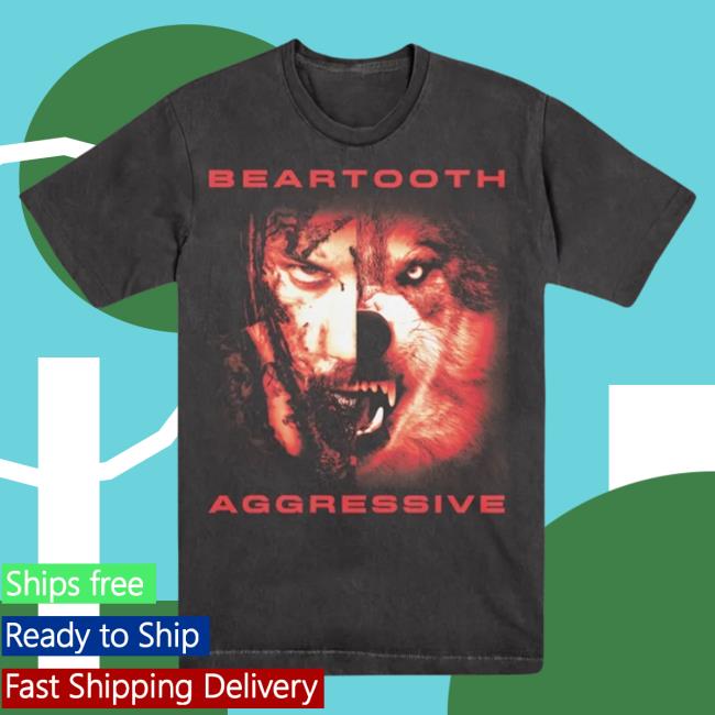 Official Beartooth Merch Beartooth Aggressive Red Wolf T-Shirts