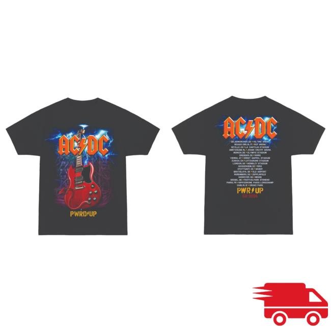 Official Ac Dc Merch Store Ac/Dc Angus Guitar PWR UP Tour New Shirt Ac Dc Shop Acdc Clothing
