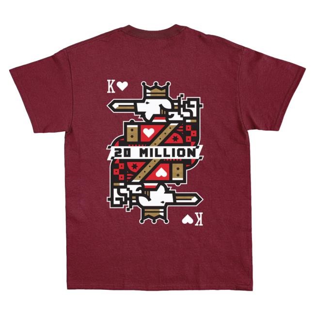 Technoblade 20 Million Subs Tshirt (Burgundy)