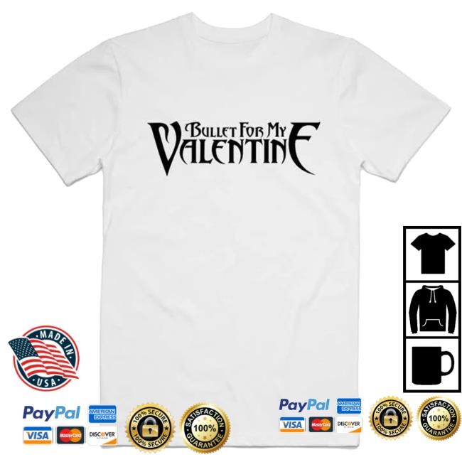 Official Bullet for My Valentine Merch Clothing BFMV Bullet For My Valentine White Logo Shirt New