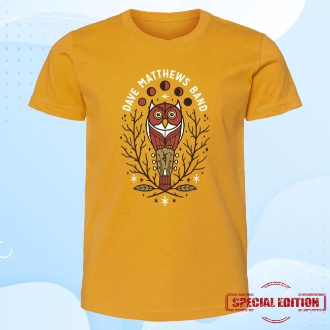 Official Dave Matthews Merch Store Shop Dave Matthews Band Owl Youth Shirts