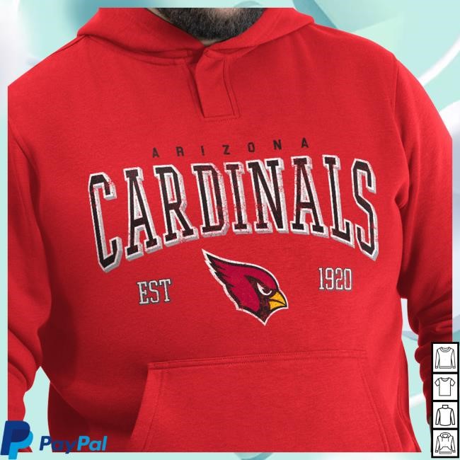 Official NFL Men's Arizona Cardinals G-III Sports by Carl Banks Cardinal Adaptive Team Spirit Graphic Hood ArizonaCardinals