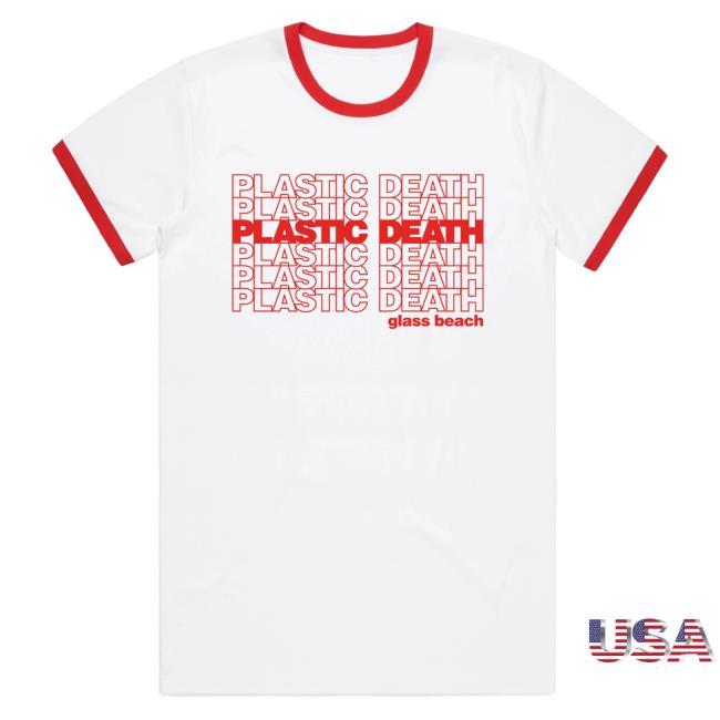 Official Run for Cover Records Glass Beach Plastic Death Ringer Tshirt