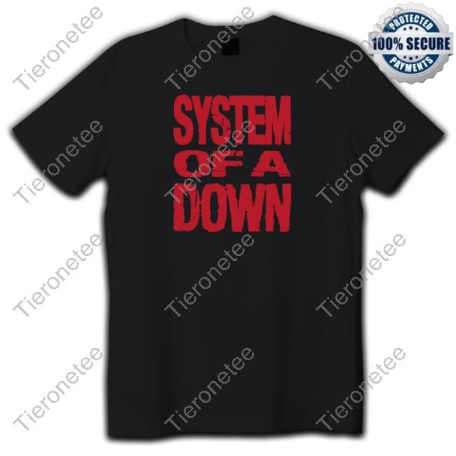 System Of A Down Merch Self-Titled Stacked Logo Shirts
