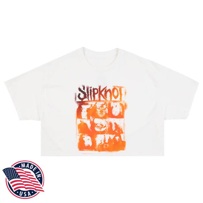 Official Slipknot Merch Store The End, So Far Mask Grid Crop Tshirt Slipknotmerch Apparel Clothing Shop