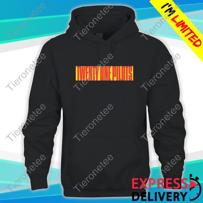 Official Twenty One Pilots Block Wordmark Black Crew neck