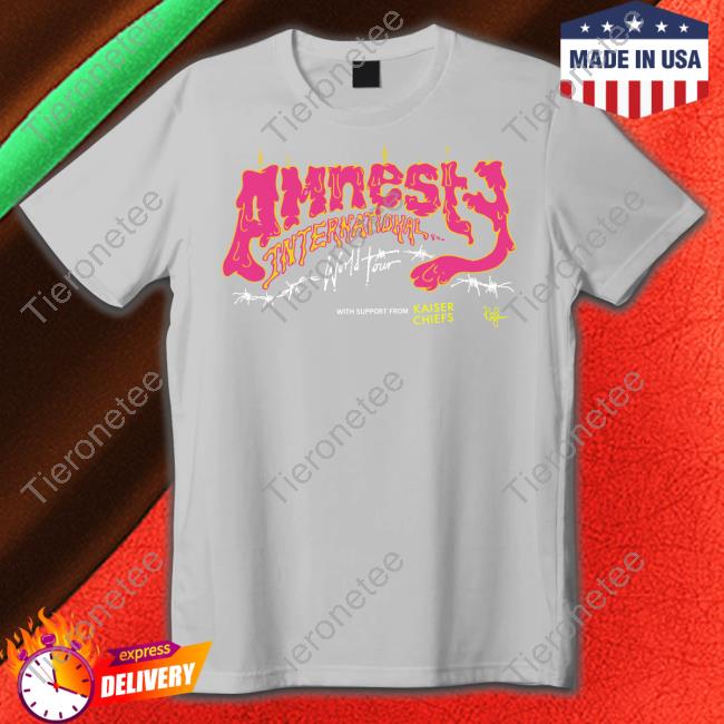 Official Amnesty International World Tour With Support From Kaiser Chiefs Shirt Ricky Wilson