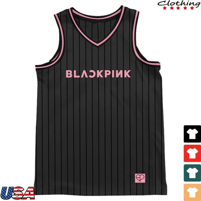 Deadline Tour Merch BLACKPINK Basketball Jersey Black Top Shirt | Blackpink Official Merch Store