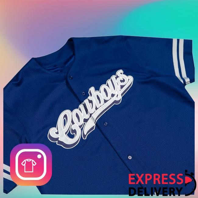Official Born X Raised Merch Store Born X Raised + Cowboys Button Up Jersey: Navy By Bxr Sport + NFL Hot Shirt