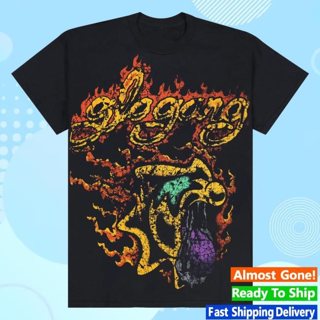 Official Glo Gang Merch Store Glo Gang Glo Flaming Glo Tongue New Shirt (Black) GloGang