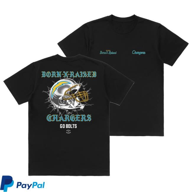 Born X Raised + Los Angeles Chargers Helmet New Tee