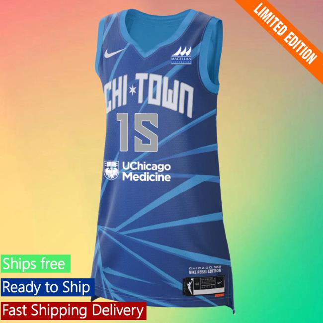Official Chicago Sky Merch Store Lindsay Allen Rebel Jersey Shirt Chicago Sky Apparel Shop ChicagoSky