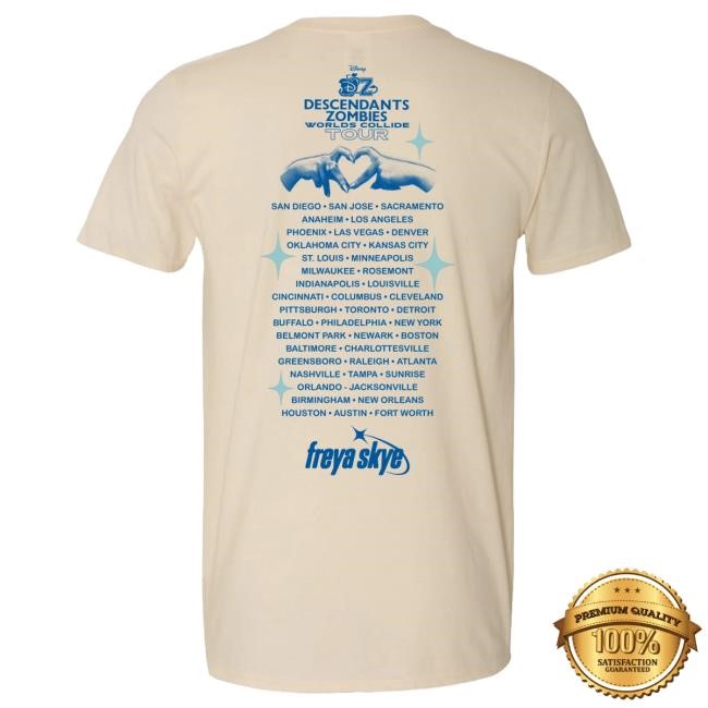 Official Worlds Collide Tour Merch Freya Skye Cast Tees